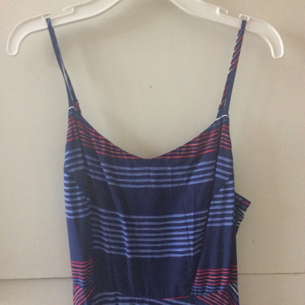 Red, white and blue flowy dress